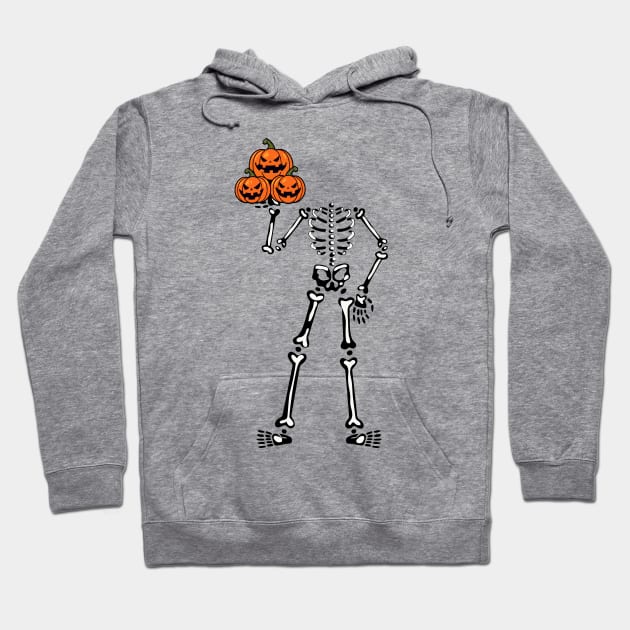 Skeleton Pumpkin Hoodie by BloomInOctober